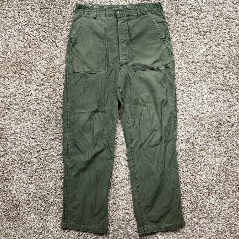 Vintage Military OG 107 Type 1 Class 1 Green Fatigue Pants Men’s Size 34x33